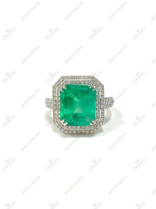 Natural Colombian Emerald 4.58ct Ring