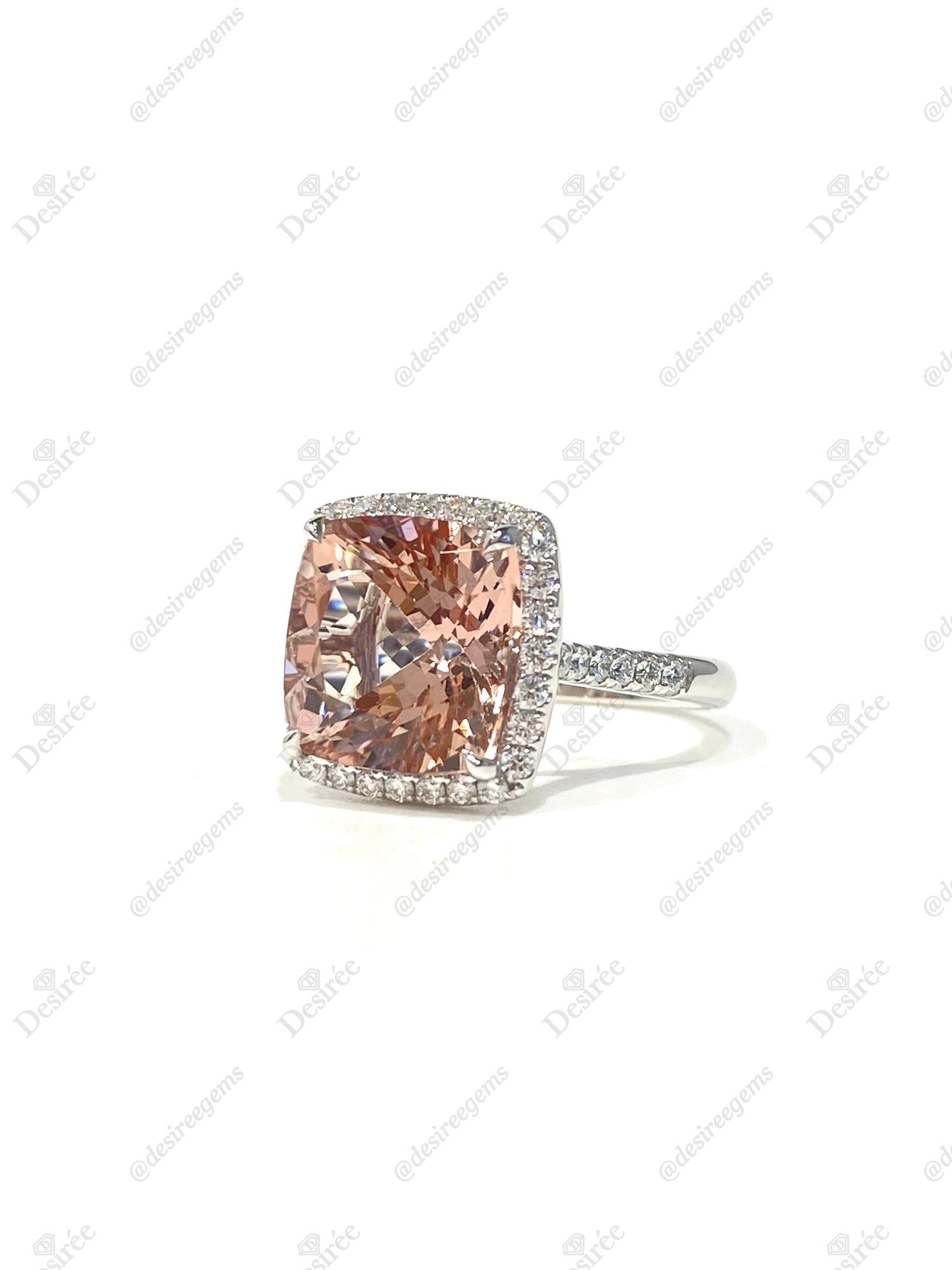 Natural Morganite 7.89ct Ring