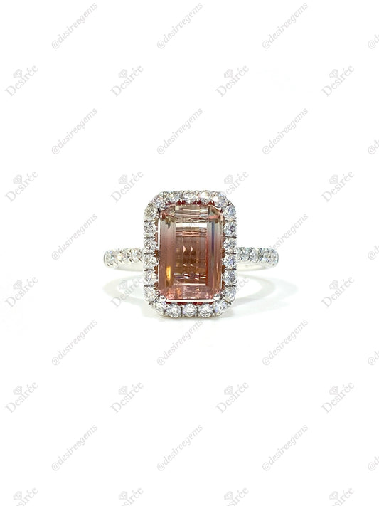Natural Bi-color Tourmaline 2.88ct Ring