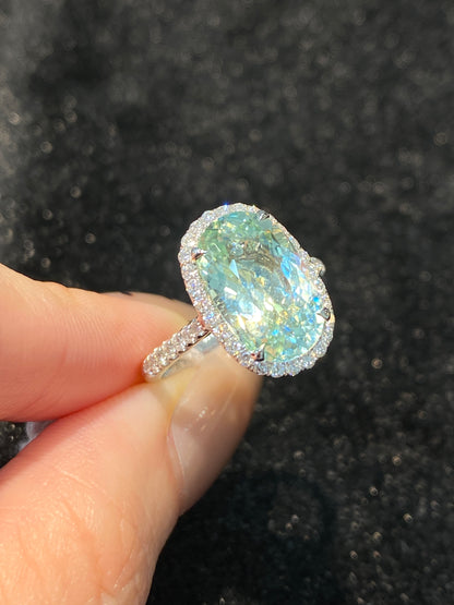 Natural Green Tourmaline 4.36ct Ring