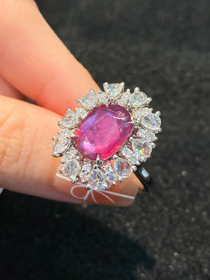Natural Unheated Ruby 3.11ct Ring