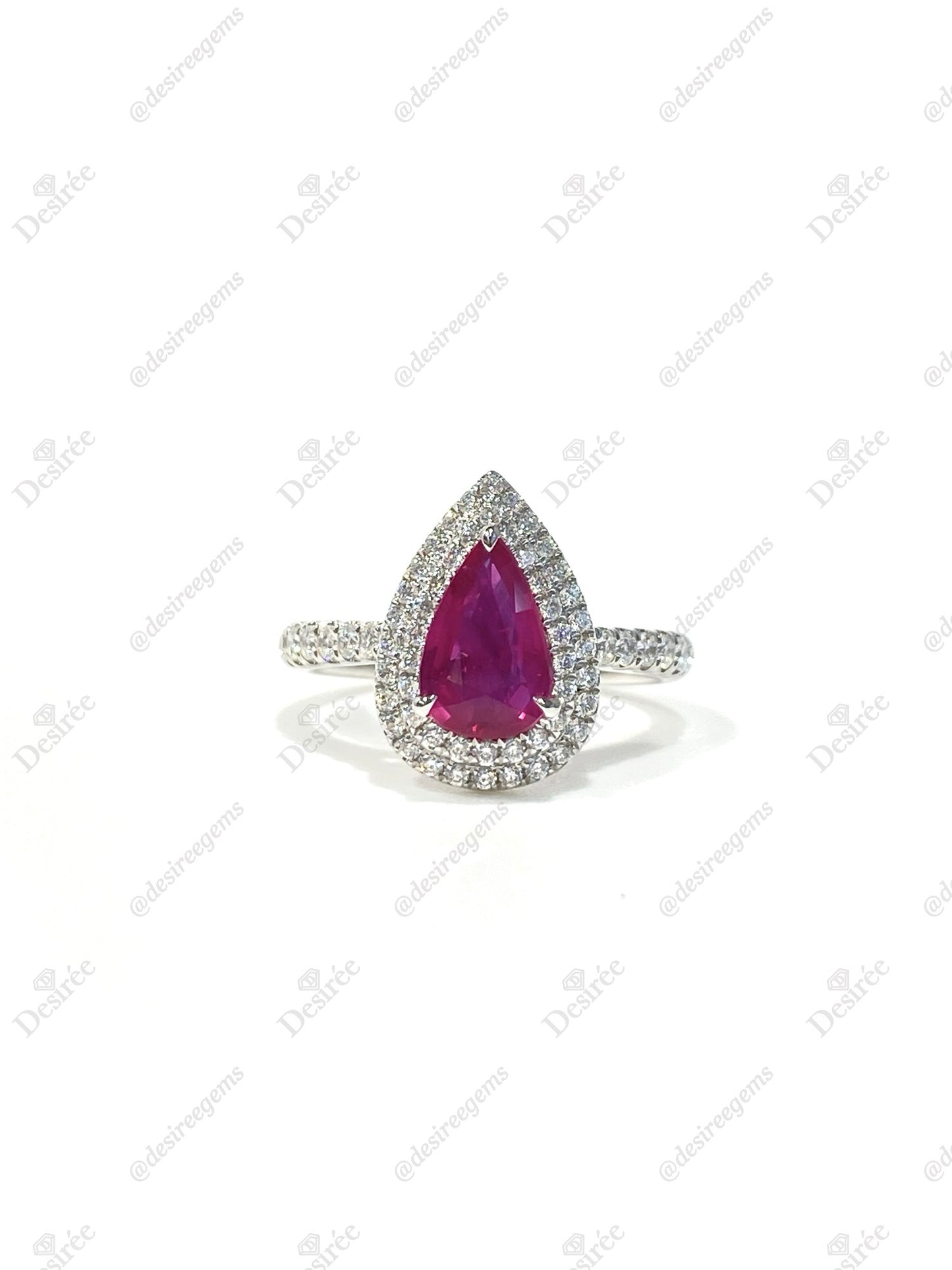 Natural Unheated Pigeon’s Blood Ruby 1.13ct Ring