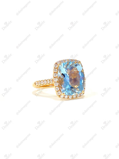 Natural Aquamarine 3.61ct Ring