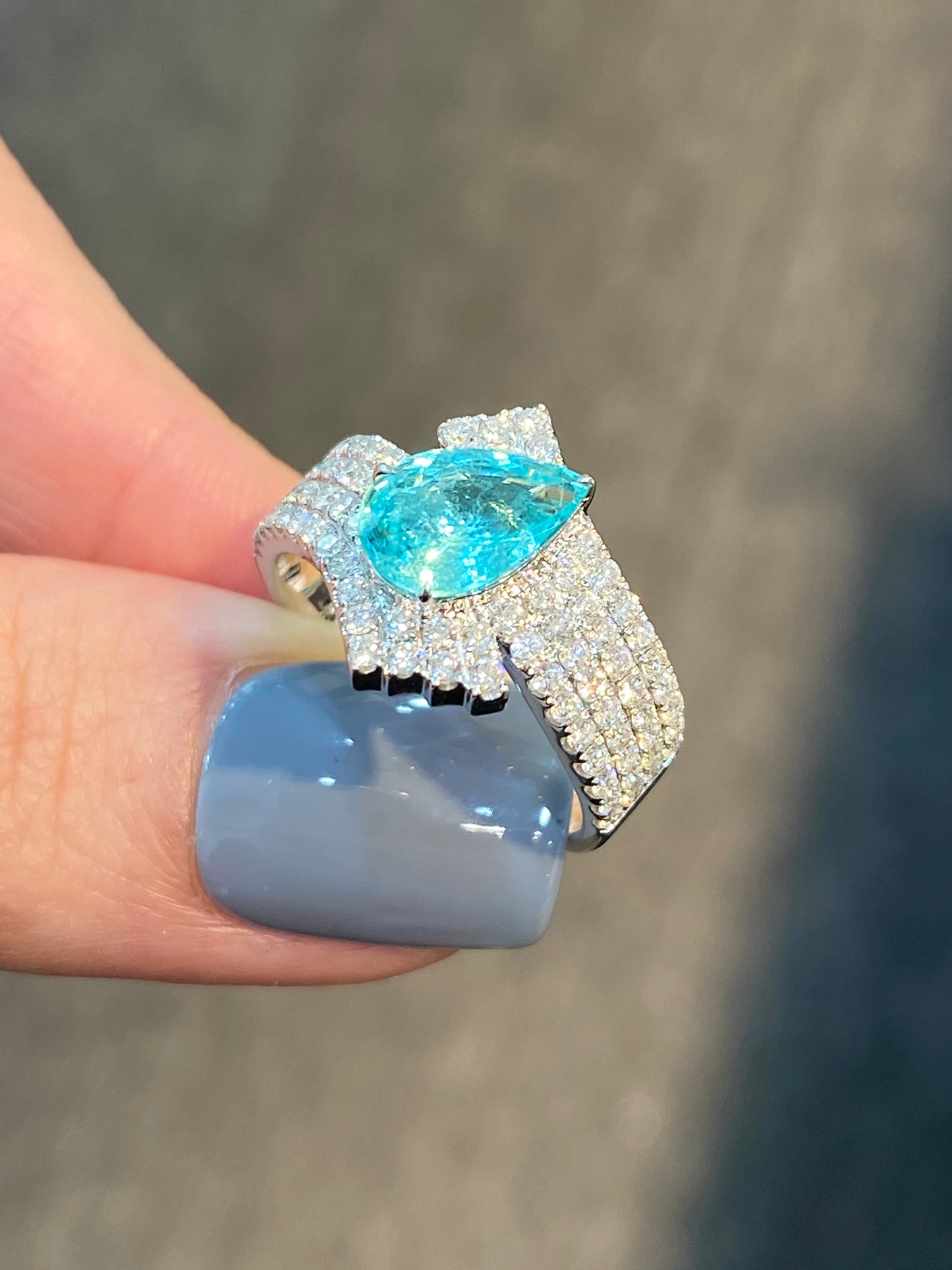 Natural Paraiba Tourmaline 1.45ct Ring