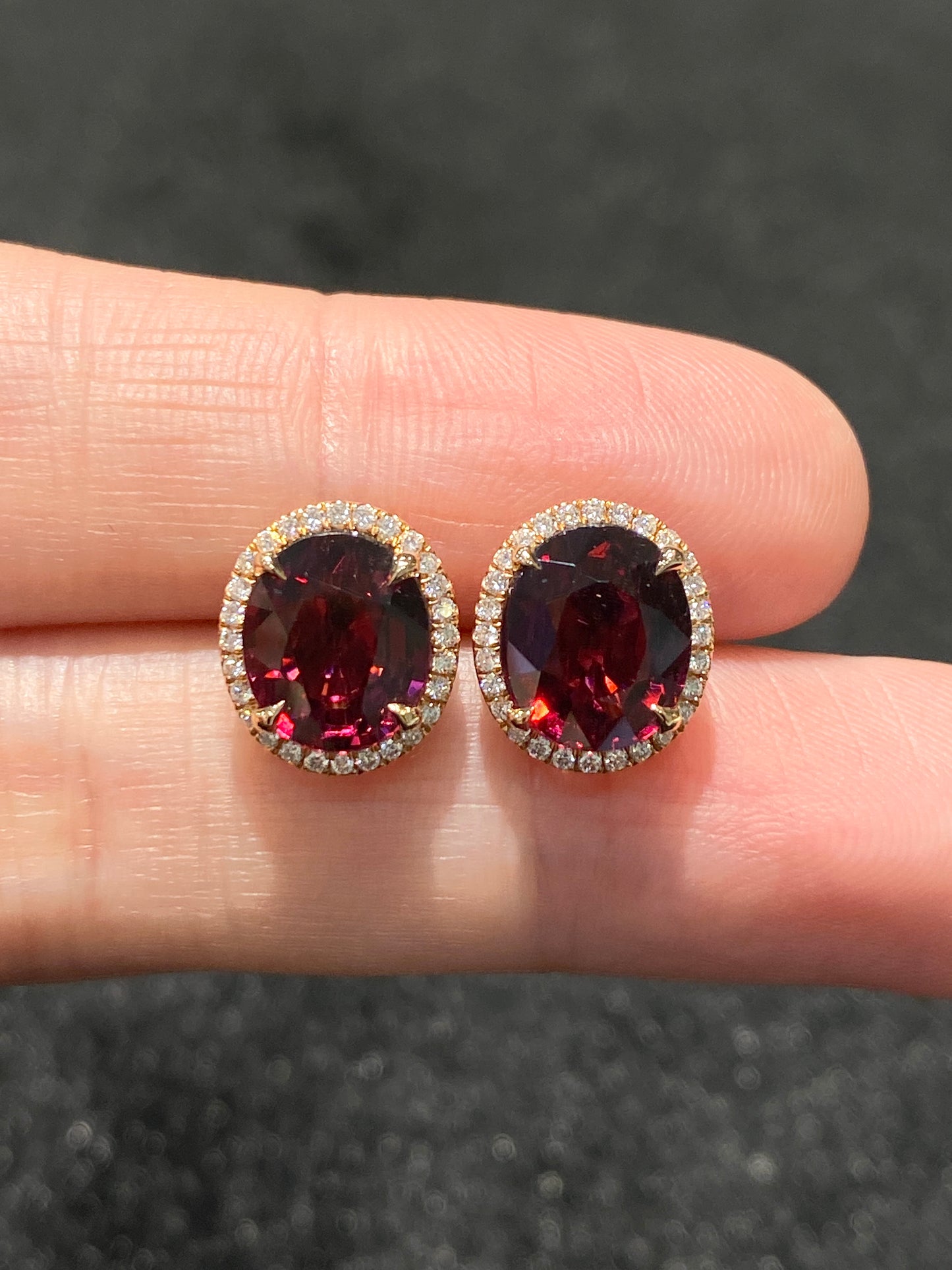 Natural Red Garnet 4.67ct Earrings