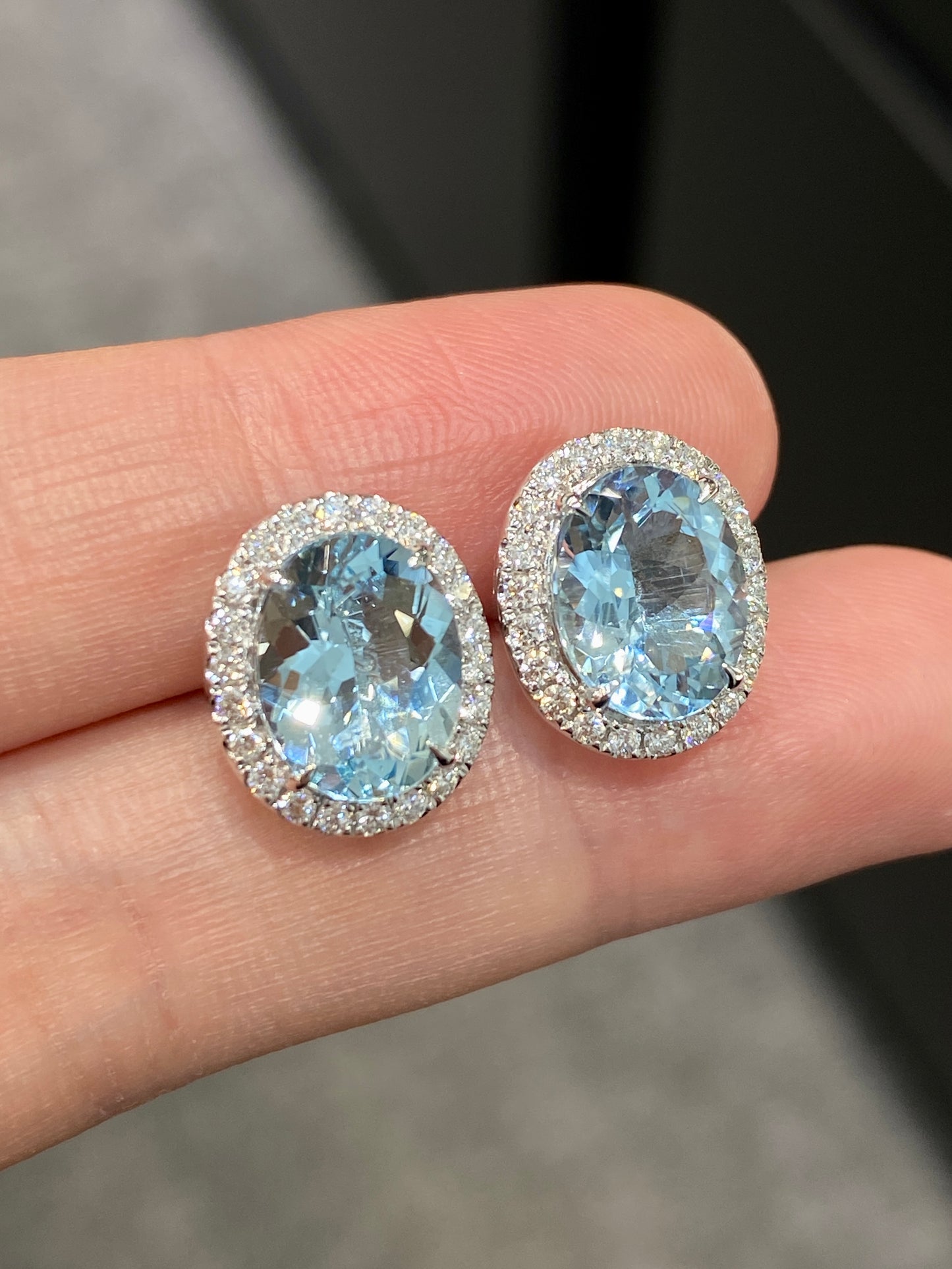 Natural Aquamarine Earrings 4.62ct