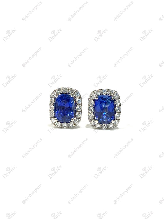 Natural Blue Sapphire Earrings 1.75ct