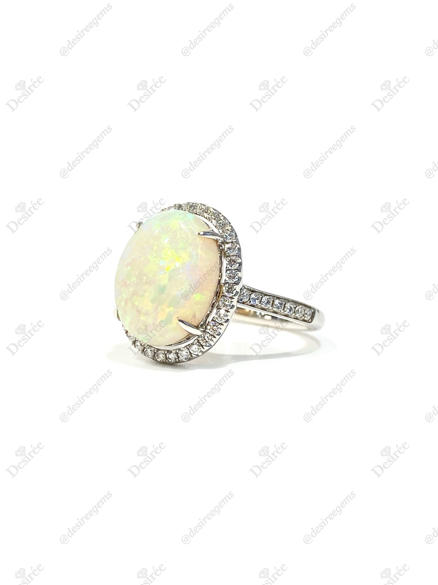 Natural Australian Opal 3.38ct Ring