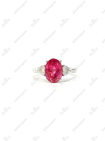 Natural Pink Tourmaline 2.72ct Ring