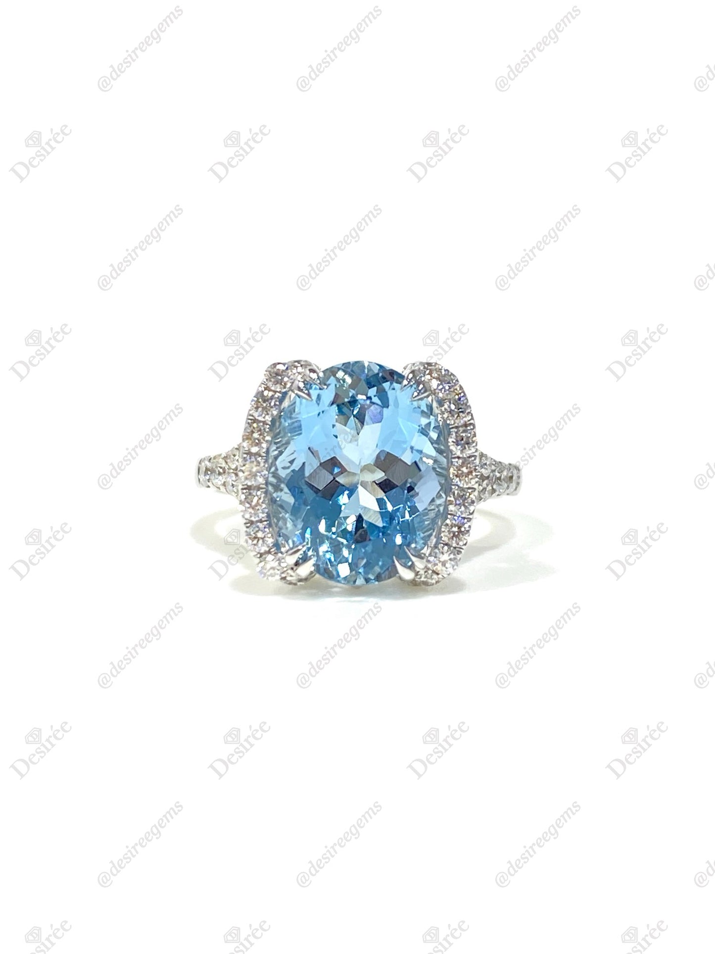 Natural Aquamarine 4.10ct Ring