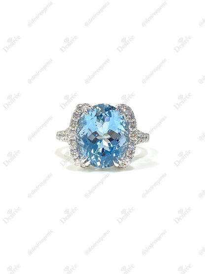 Natural Aquamarine 4.10ct Ring