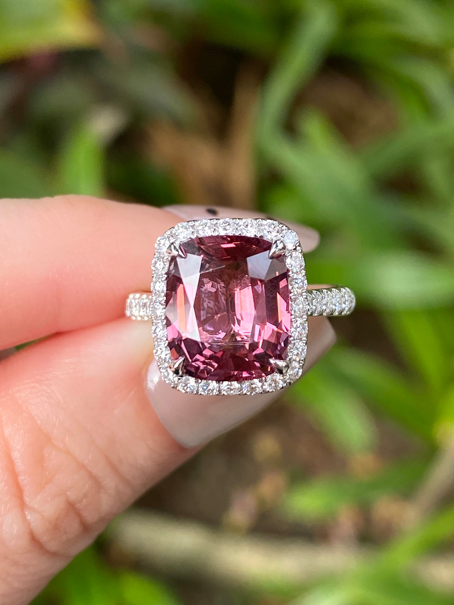 Natural Purple Spinel 4.75ct Ring