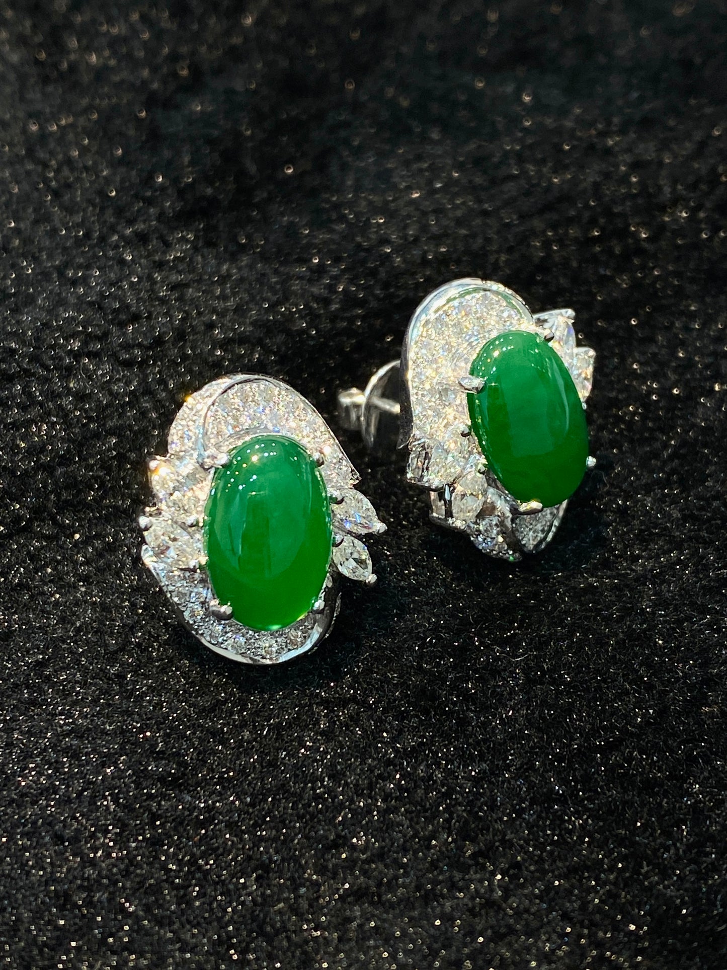 Natural Type A Jadeite Earrings