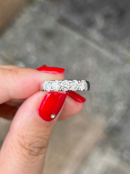 Natural Diamond Ring 0.92ct Set In 18K White Gold Gemstone Fine Jewellery Singapore