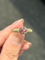 Natural Pink Tourmaline 1.61ct Ring Set In 18K Yellow Gold Singapore Gemstone Fine Jewelry