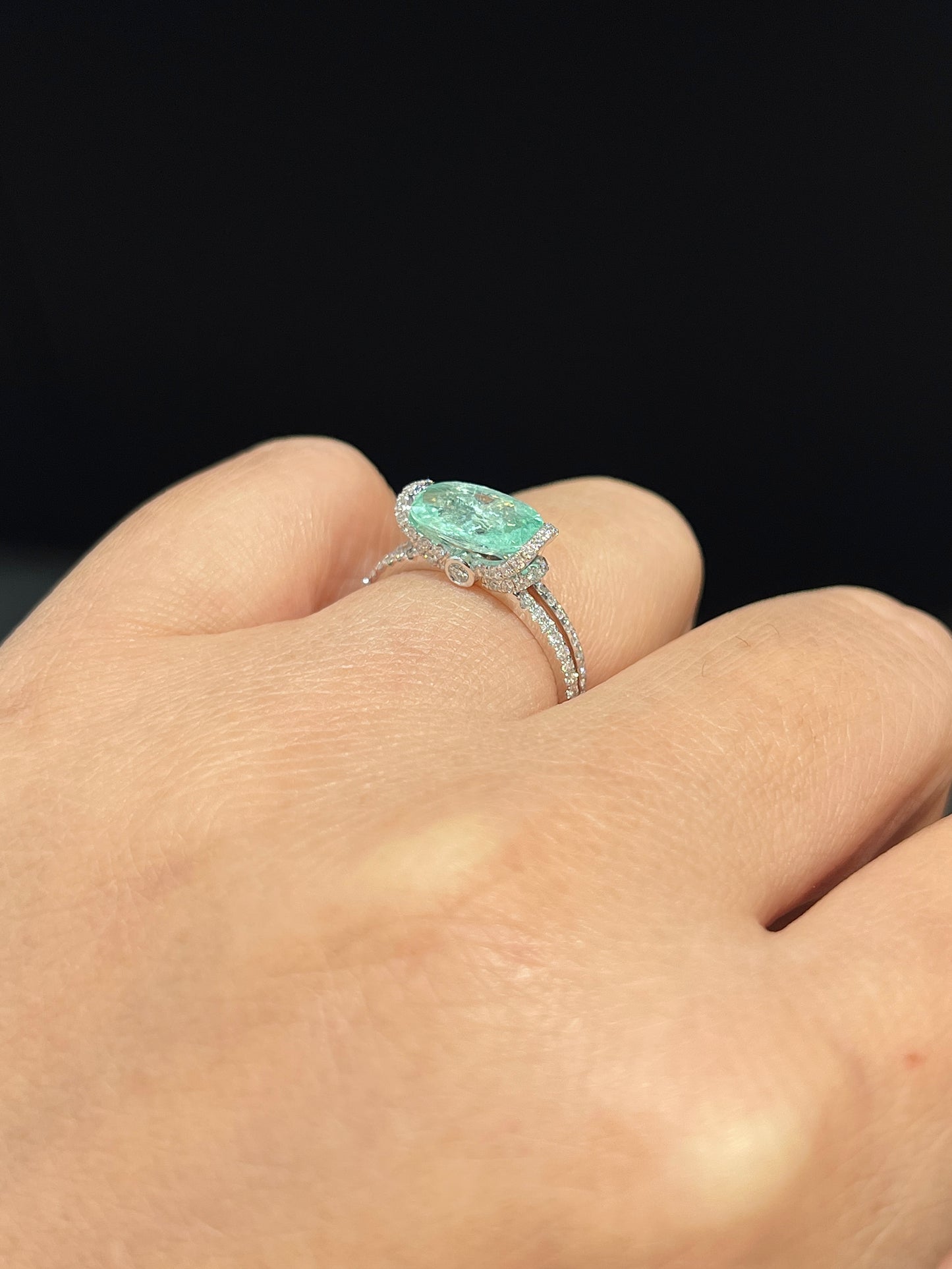 Natural Paraiba Tourmaline 1.52ct Ring