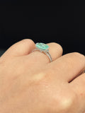 Natural Paraiba Tourmaline 1.52ct Ring Set With Natural Diamonds In 18K White Gold Singapore Gemstone Fine Jewellery Singapore