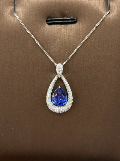 Natural Blue Sapphire Necklace 1.93ct