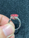 Natural Pink Tourmaline 5.52ct Set With Natural Diamonds In 18K White Gold Ring Gemstone Fine Jewelry Singapore