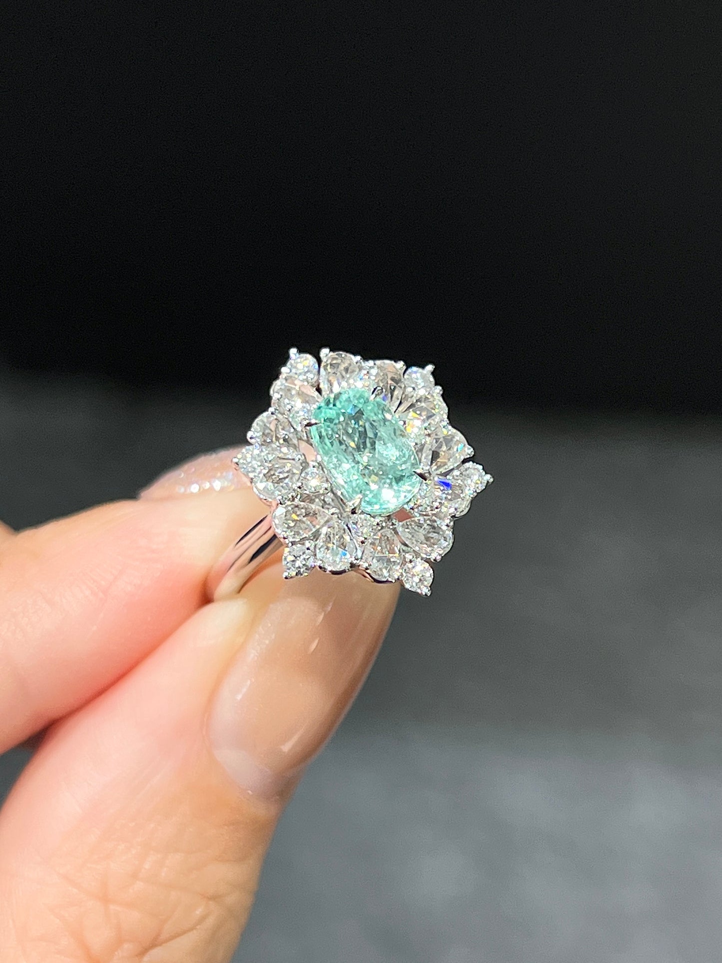 Natural Paraiba Tourmaline 1.26ct Ring