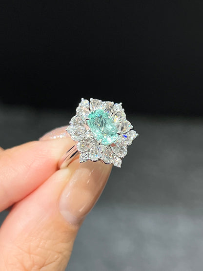 Natural Paraiba Tourmaline 1.26ct Ring