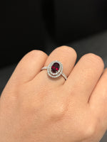 Natural Unheated Ruby 1.06ct Ring Set With Natural Diamonds In 18K White Gold Gemstone Singapore Fine Jewellery