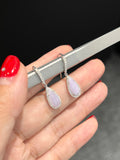 Natural Type A Purple Jadeite Earrings Set With Natural Diamonds In 18K White Gold Singapore Fine Jewellery