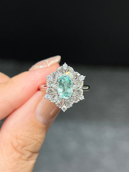Natural Paraiba Tourmaline 1.26ct Ring
