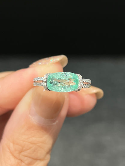 Natural Paraiba Tourmaline 1.52ct Ring