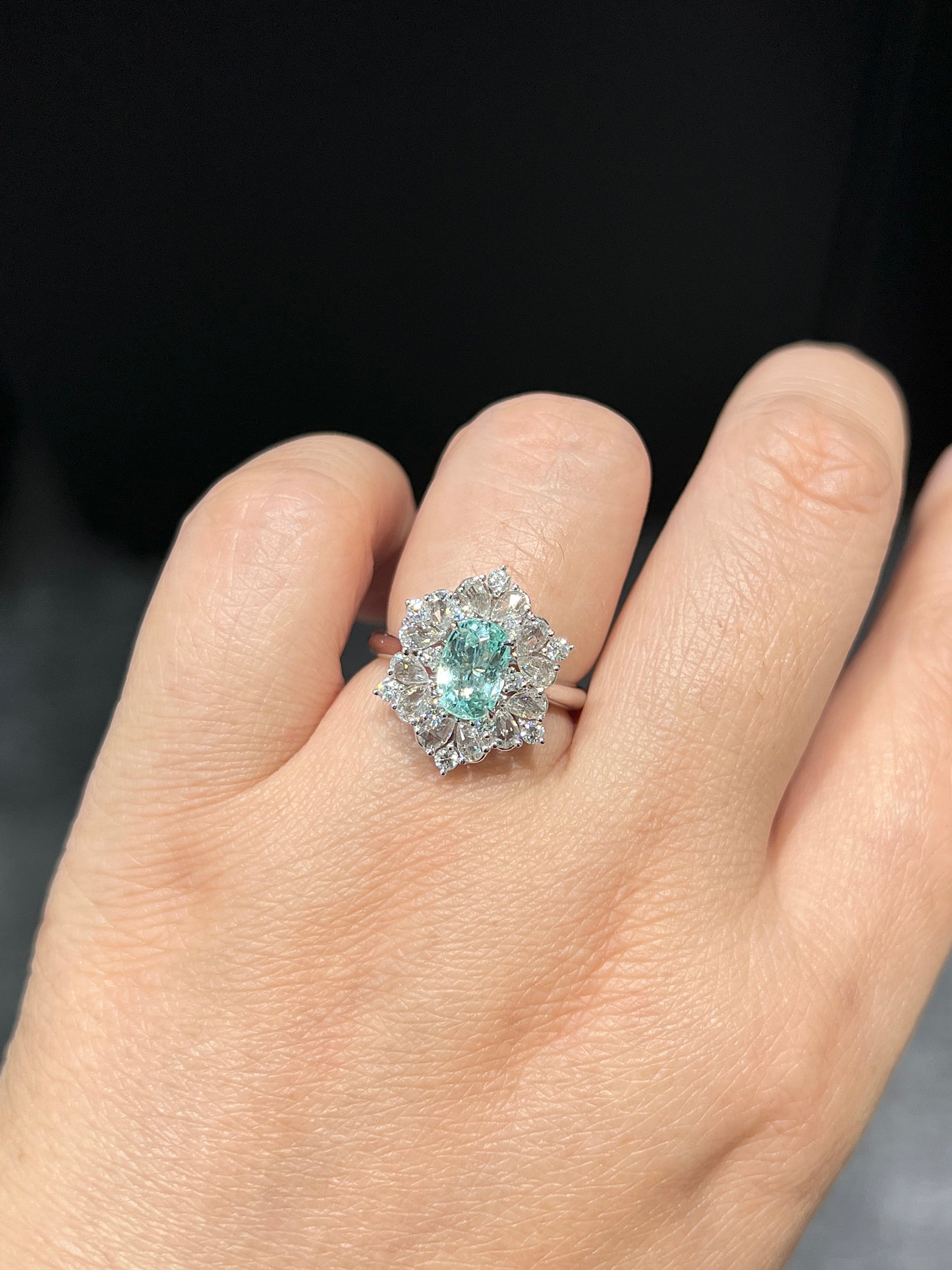 Natural Paraiba Tourmaline 1.26ct Ring