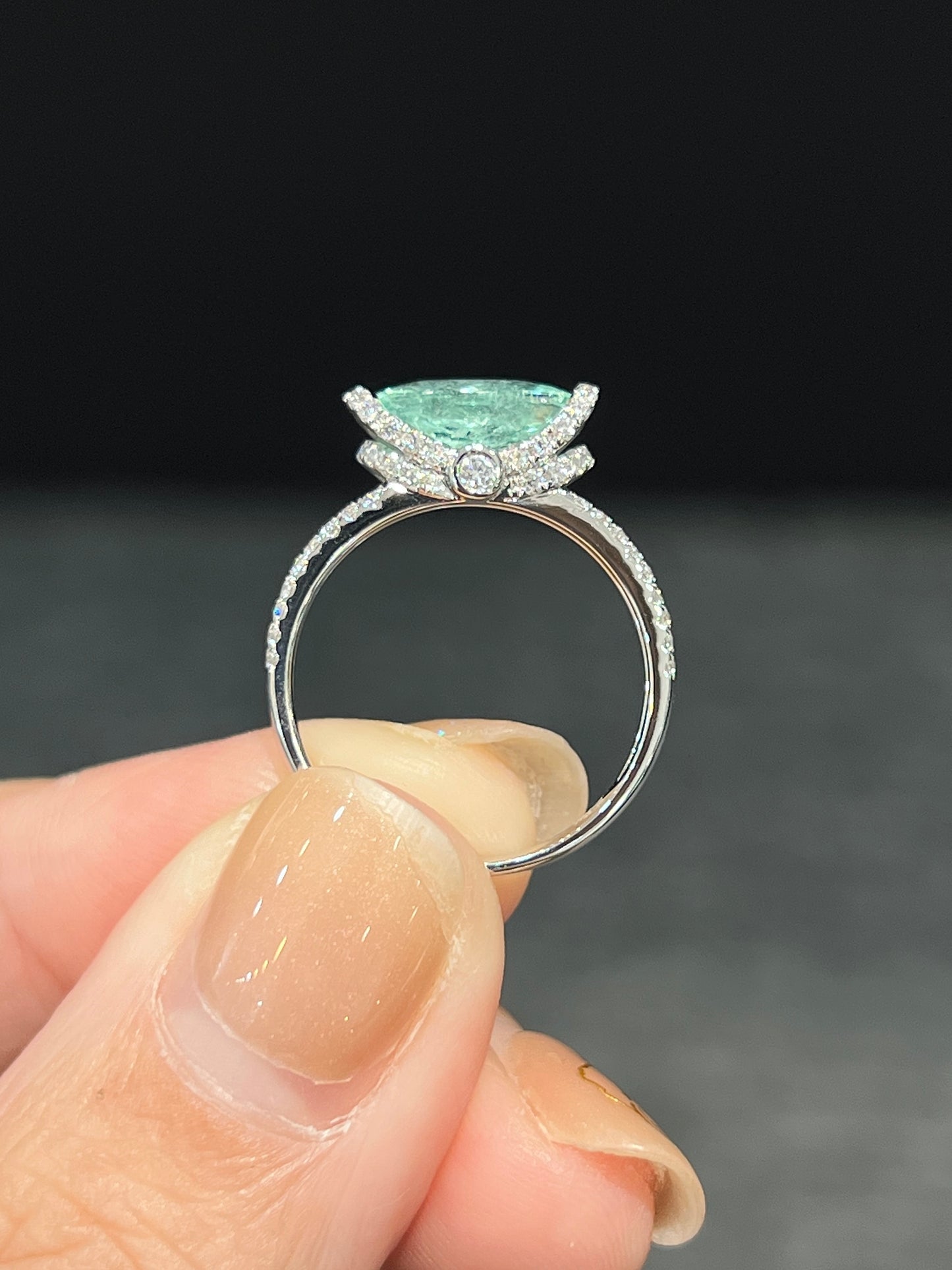 Natural Paraiba Tourmaline 1.52ct Ring