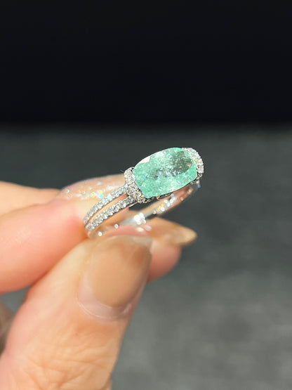 Natural Paraiba Tourmaline 1.52ct Ring