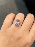 Natural Morganite 3.75ct Ring Set With Natural Diamonds In 18K White Gold Gemstone Singapore Fine Jewellery