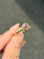 Natural Pink Tourmaline 1.61ct Ring Set In 18K Yellow Gold Singapore Gemstone Fine Jewelry