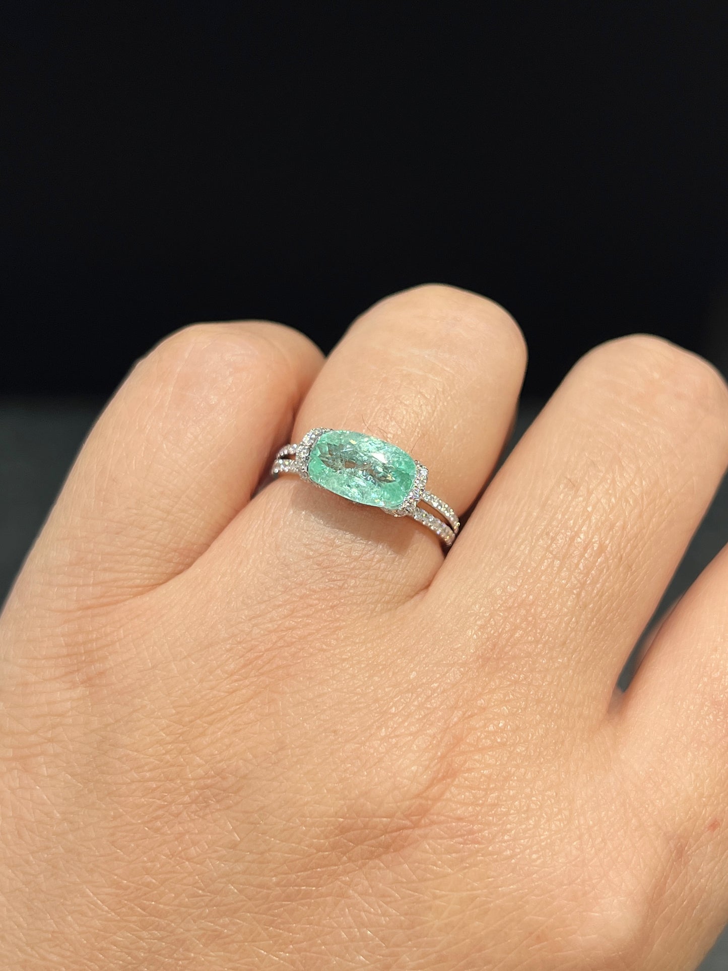 Natural Paraiba Tourmaline 1.52ct Ring