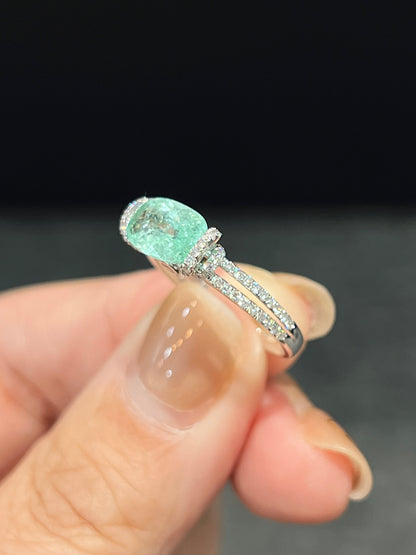 Natural Paraiba Tourmaline 1.52ct Ring