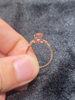Natural Pink Tourmaline 1.53ct Ring Set With Natural Diamonds In 18K Rose Gold Gemstone Fine Jewellery Singapore