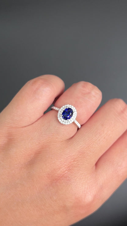 Natural Blue Sapphire Ring 1.42ct