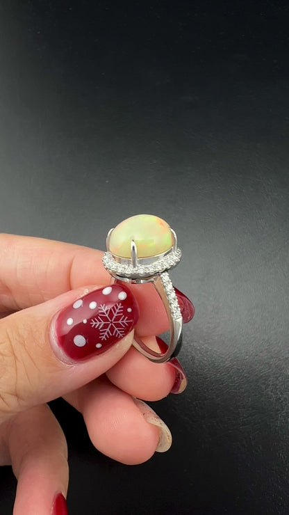 Natural Opal 3.09ct Ring