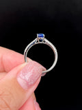 Natural Blue Sapphire 0.98ct Ring Set With Natural Diamond In 18K White Gold Gemstone Fine Jewellery Singapore
