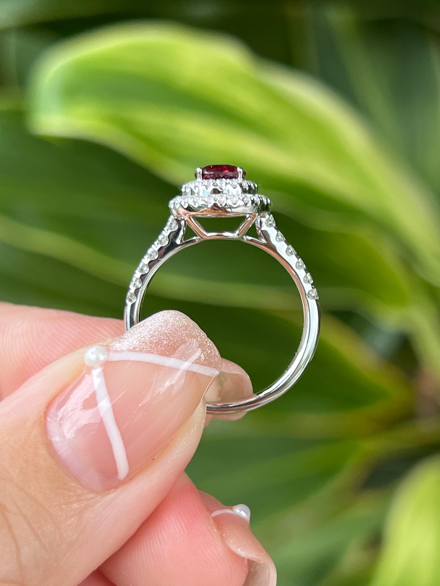 Natural Red Spinel 1.05ct Ring