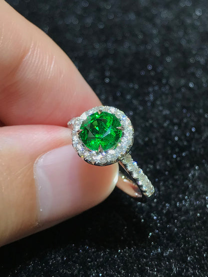 Natural Green Garnet Tsavorite 1.60ct Ring