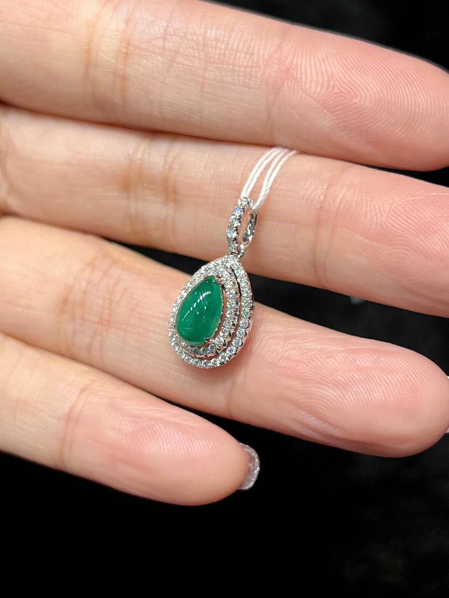 Natural Colombian Emerald 0.80ct Pendant