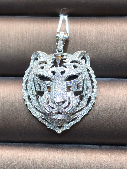 Natural Diamond Tiger Pendant 2.23ct
