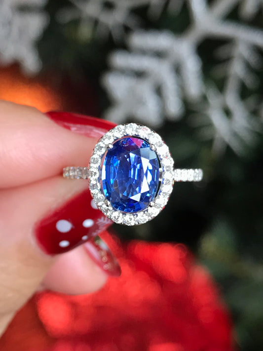 Natural Blue Sapphire Ring 2.51ct