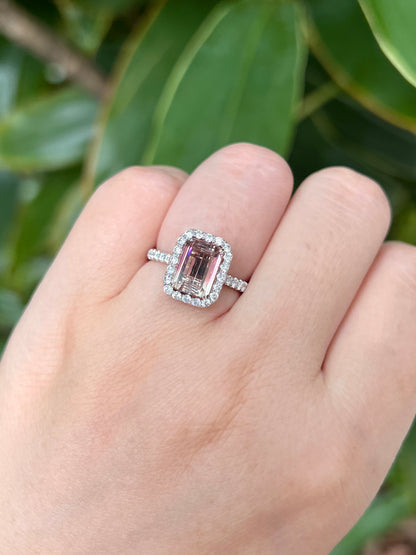 Natural Bi-color Tourmaline 2.56ct Ring