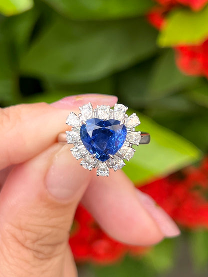 Natural Blue Sapphire 3.57ct Ring