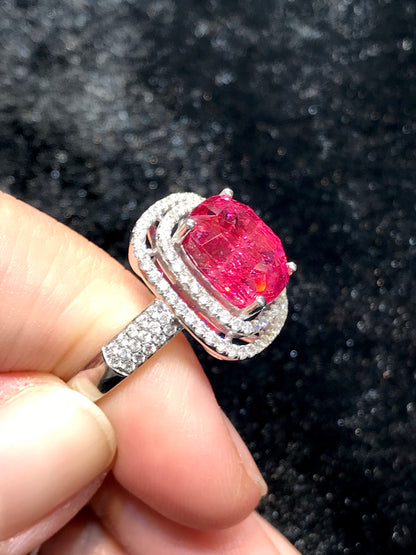 Natural Mahenge Pink Spinel 7.42ct Ring