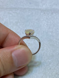 Natural Opal 1.80ct Ring Set With Natural Diamonds In 18K White Gold Gemstone Fine Jewellery Singapore