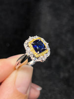 Natural Blue Sapphire Ring 1.26ct Set With Natural Diamonds In 18K White Gold Gemstone Fine Jewellery Singapore